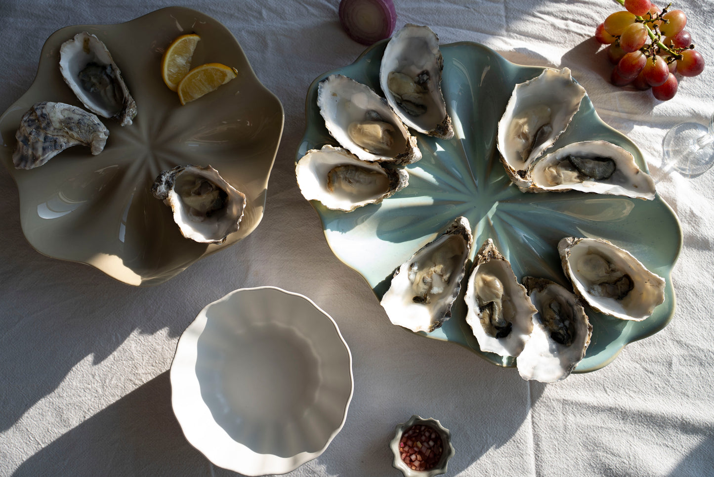Dozen Oyster Plate - Blue Falls